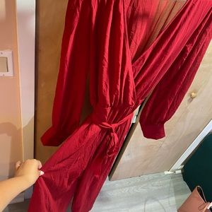 Red jumpsuit